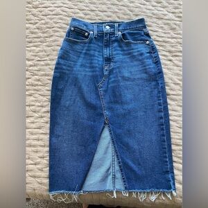 Abercrombie & Fitch Midi Length Blue Jeans Classic Indigo Style